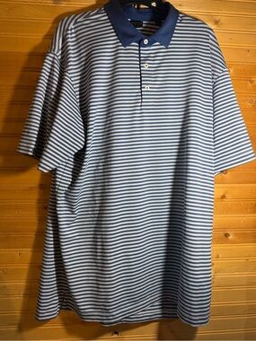 Dunning Golf performance striped polo. Size XL